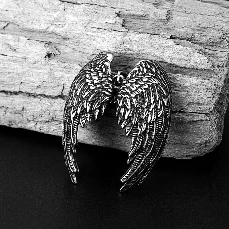 Iron Warrior Angel Wings  Necklace