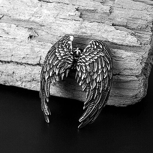 Iron Warrior Angel Wings  Necklace