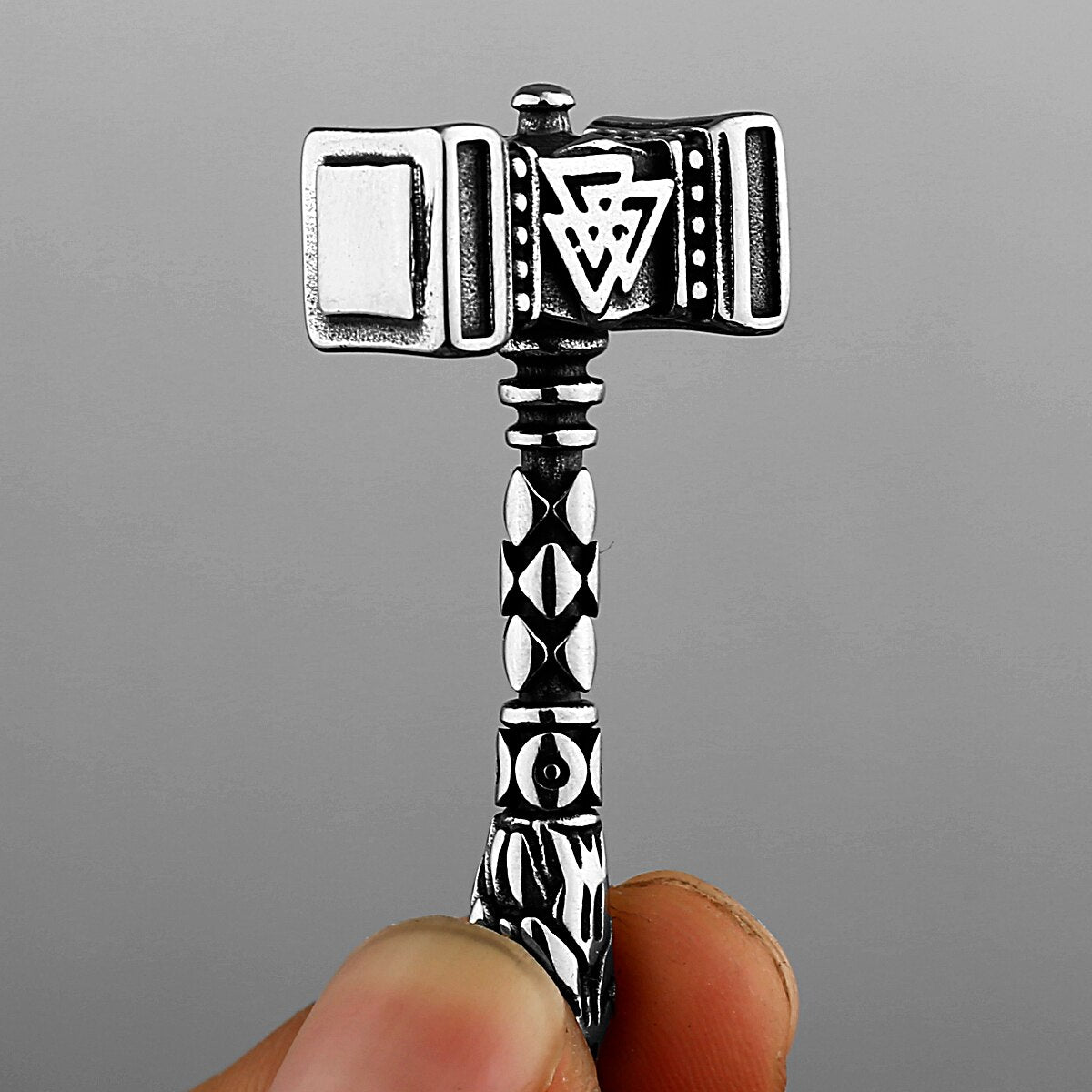 Odin's Hammer Valknut Rune Necklace