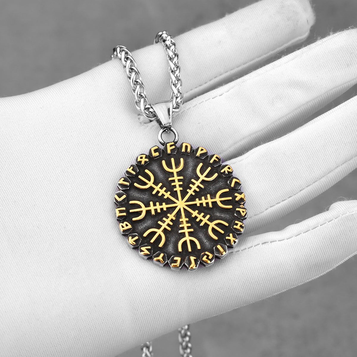 Runes Compass Necklace