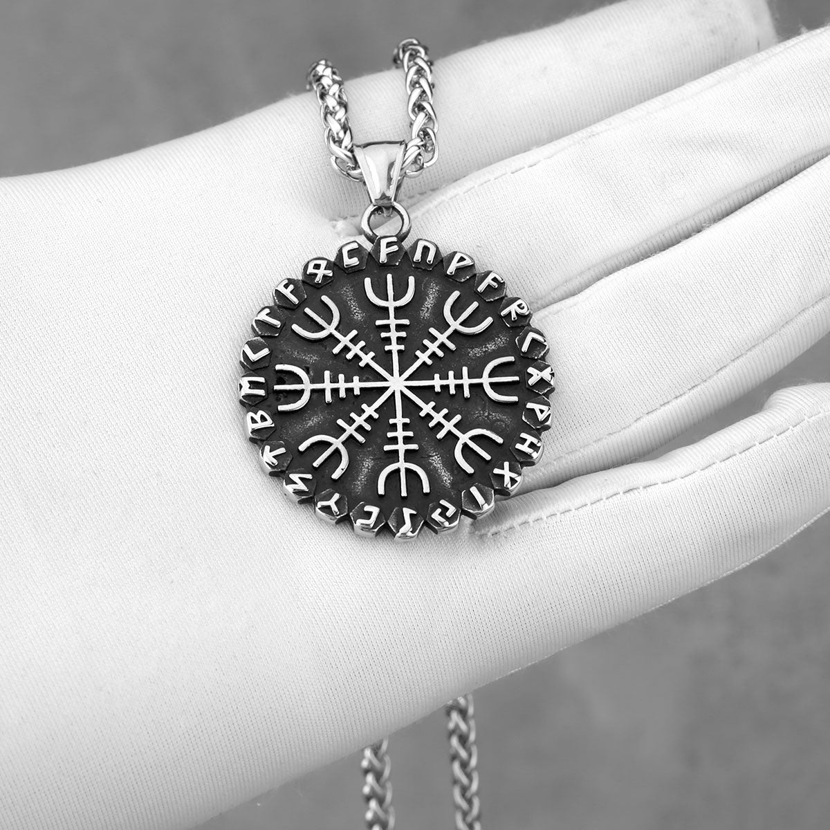 Runes Compass Necklace