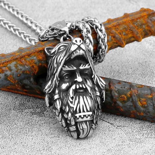 Mythology Wolf Head Pendant Necklace