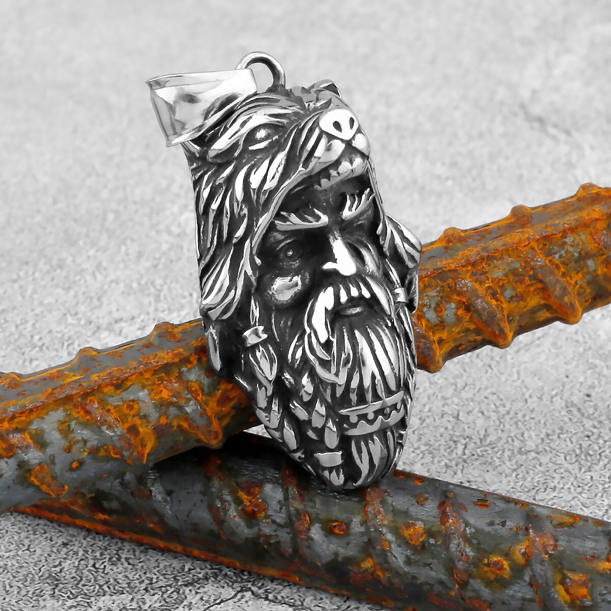 Mythology Wolf Head Pendant Necklace