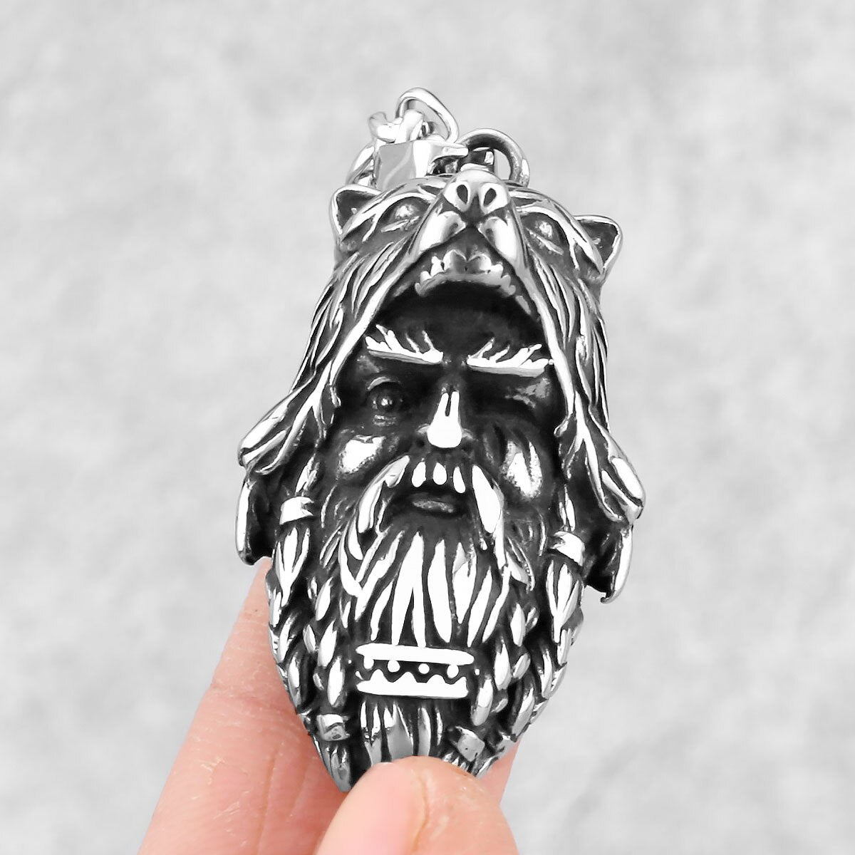 Mythology Wolf Head Pendant Necklace