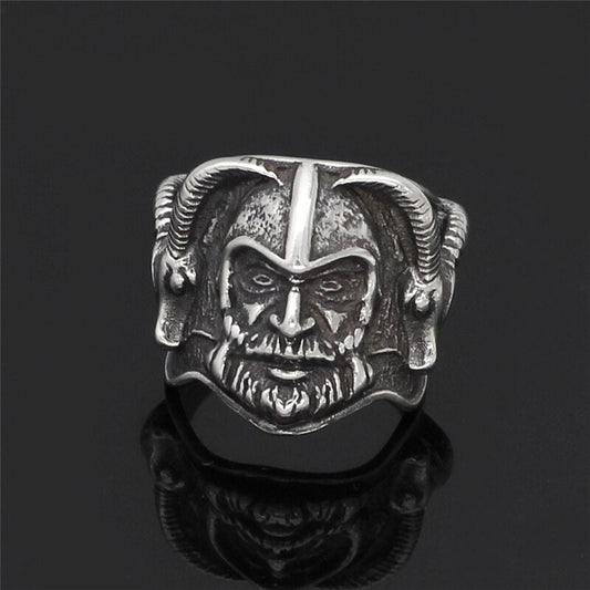 Odin Sheep Head Rune Ring