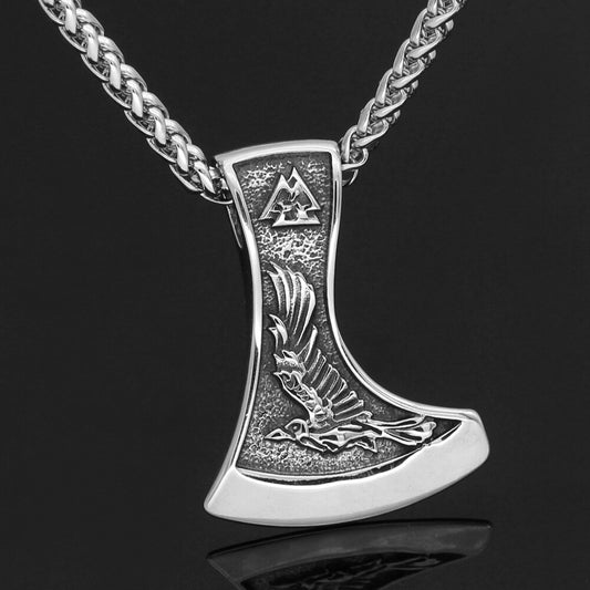 Odin Raven and Wolf Necklace